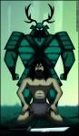 armor beard duo facial_hair horn kaishakunin male melee_weapon not_furry seppuku sword weapon verona7881 samurai_jack samurai_jack_(character) human humanoid mammal spirit 2017