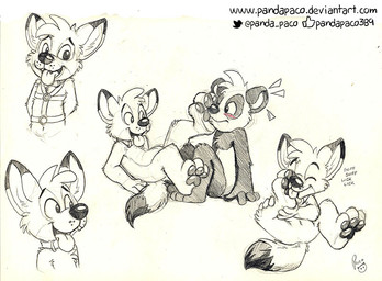 anthro blush closed_smile collar dipstick_ears dipstick_tail duo ear_markings eyes_closed featureless_crotch feet foot_fetish foot_lick foot_on_face foot_play foot_sniffing glistening glistening_eyes glistening_nose happy harness licking looking_at_viewer male markings mouth_closed multicolored_ears nude open_mouth pawpads simple_background smile sniffing solo tail tail_markings text tongue tongue_out young young_anthro young_male pandapaco parinton bear canid canine fox giant_panda mammal 2017 sketch_page spot_color url