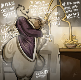 anthro areola ass_clapping backed_up balls bathrobe big_areola big_balls big_breasts big_butt big_penis bodily_fluids body_hair bottomless bottomless_anthro bouncing_butt bowl breasts butt clothed clothed_anthro clothed_intersex clothing colored_cum container crossgender cum cumshot dialogue ejaculation erection excessive_cum excessive_genital_fluids flies_for_smell floppy_ears food foreskin ftg_crossgender fti_crossgender fur furniture genital_fluids genitals glans gynomorph gynomorph_anthro hairy_balls holding_penis horn huge_balls huge_breasts huge_butt huge_penis huge_thighs humanoid_genitalia humanoid_penis hyper hyper_balls hyper_genitalia hyper_penis inside intersex intersex_anthro masturbation mature_gynomorph mature_intersex monotone_body monotone_fur musk nipples onomatopoeia open_clothing open_mouth overweight overweight_gynomorph overweight_intersex partially_clothed penile penile_masturbation penis profanity pubes purple_clothing robe robe_only saggy_balls short_tail side_view smegma smile solo sound_effects standing tail text thick_thighs topwear unusual_bodily_fluids unusual_cum unusual_genital_fluids vein veiny_penis white_balls white_body white_breasts white_fur white_genitals wide_hips navesnor undertale_(series) toriel arthropod bovid caprine goat insect mammal digital_media_(artwork) english_text hi_res