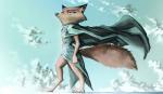 2017 absurd_res anthro barefoot biped canid canine clothed clothing cloud digital_media_(artwork) disney fan_character feet female fox hi_res mammal neveen_(kulkum) outside sky solo standing thewyvernsweaver yellow_eyes zootopia