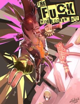 alternative_fashion animal_genitalia animal_penis anthro balls baseball_bat bat_(object) beer_bottle big_penis bottle bottomwear bovid_horn caprine_horn clothed clothing container dark_body dark_fur dialogue equine_genitalia equine_penis fingerless_gloves frown fur genitals gloves goat_horn gun handwear horn jacket leather leather_clothing leather_jacket leather_topwear light_body light_fur looking_at_viewer male pants partially_clothed penis penis_poking_out profanity punk ranged_weapon shirt solo submachine_gun talking_to_viewer topwear unzipped unzipped_pants urinal weapon yellow_clothing yellow_shirt yellow_topwear zipper sidekick deadlock valve valve_corporation billy_(deadlock) bovid caprine goat mammal 2025 absurd_res hi_res