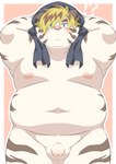 anthro balls belly big_belly blush exclamation_point flaccid fur genitals kemono male moobs navel nipples overweight overweight_anthro overweight_male penis question_mark simple_background small_penis solo towel white_body white_fur ptcmtr lifewonders tokyo_afterschool_summoners licho_(tas) felid mammal pantherine tiger 2021 absurd_res hi_res