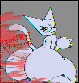 anthro big_butt butt curvy_figure fart fart_cloud fart_fetish female huge_butt looking_pleasured one_eye_closed red_fart_cloud solo static thick_thighs white_body wide_hips wink freaky_kdj femtanyl token_(femtanyl) domestic_cat felid feline felis mammal 2025 digital_media_(artwork)