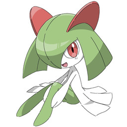 ambiguous_gender blush blush_lines clothing dress green_body green_hair hair hand_on_knee hand_on_leg head_spikes looking_at_viewer pseudo_clothing pseudo_hair red_eyes simple_background sitting smile solo spikes spikes_(anatomy) white_background white_body noye nintendo pokemon generation_3_pokemon humanoid kirlia pokemon_(species) 1:1 2026 digital_drawing_(artwork) digital_media_(artwork)