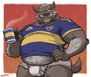 anthro barazoku beer_belly belly biceps big_belly big_bulge big_muscles blue_clothing blue_shirt blue_topwear briefs bulge clothed clothing coffee_mug eyebrows fur grey_body grey_fur grin hand_on_hip holding_coffee_mug male manly mature_anthro mature_male musclegut muscular muscular_anthro muscular_arms muscular_male muscular_thighs pantsless pantsless_anthro pantsless_male partially_clothed partially_clothed_anthro partially_clothed_male presenting presenting_belly presenting_body presenting_bulge raised_eyebrow shirt smile smirk smug smug_expression smug_eyes smug_face smug_grin soccer soccer_jersey soccer_uniform solo sport sportswear standing steam tail thick_arms thick_thighs tight_clothing tight_shirt tight_topwear tight_underwear tightey_whities tighty_whities topwear underwear uniform white_body white_briefs white_clothing white_fur white_underwear nanoff boomer_(nanoff) canid canine canis mammal wolf absurd_res hi_res