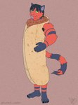 anthro burrito food male solo lewd_catto alex_archer felid feline mammal full-length_portrait hi_res portrait