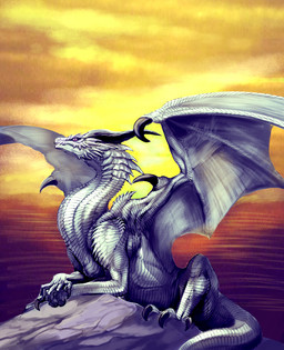 ambiguous_gender claws detailed_background fantasy feral horn looking_at_viewer lying membrane_(anatomy) membranous_wings rock scales solo sunset tail wings gipplin ぎっぷる mythology dragon mythological_creature mythological_scalie scalie detailed hi_res