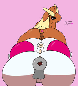 anthro anus big_butt butt butt_stack dialogue female female_anthro gaping gaping_anus genitals group heart_symbol looking_back nude nude_anthro nude_female presenting presenting_hindquarters puffy_anus rear_view simple_background smile take_your_pick text trio vulva wide_hips mr.under nintendo pokemon pokemon_mystery_dungeon spike_chunsoft team_charm gardevoir generation_3_pokemon generation_4_pokemon lagomorph lopunny mammal medicham pokemon_(species) 2015 english_text hi_res
