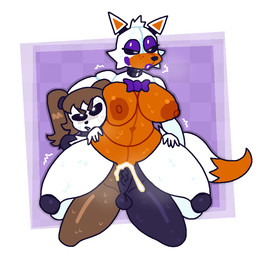 anthro anthro_penetrated areola balls belly big_areola big_breasts black_sclera bodily_fluids bow_tie bow_tie_only breasts brown_eyebrows brown_hair cum cum_in_vagina cum_inside dipstick_tail duo eyebrows female female_anthro female_penetrated fingers fur genital_fluids genitals gynomorph gynomorph/female gynomorph_humanoid gynomorph_penetrating gynomorph_penetrating_anthro gynomorph_penetrating_female hair humanoid_on_anthro humanoid_penetrating humanoid_penetrating_anthro humanoid_penetrating_female intersex intersex/female intersex_humanoid intersex_penetrating intersex_penetrating_anthro intersex_penetrating_female lips machine markings mostly_nude muzzle_(object) nipples nude nude_anthro nude_female penetration penis purple_bow_tie purple_cheeks purple_eyelids purple_lips sex sweat sweaty_belly sweaty_body sweaty_breasts sweaty_face sweaty_legs sweaty_thighs tail tail_markings thick_thighs twintails_(hairstyle) vein veiny_penis white_body white_fur white_hair crushtrap five_nights_at_freddy's five_nights_at_freddy's_world scottgames sister_location crush_(crushtrap) lolbit_(fnaf) animatronic canid canine fox humanoid mammal robot 2024 digital_media_(artwork)