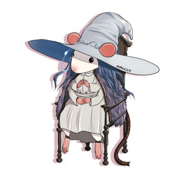 alternate_species anthro barefoot cape chair clothed clothing doll dress feet female fur furniture furrification hat headgear headwear multi_arm multi_limb semi-anthro simple_background sitting solo white_background white_body white_fur witch_hat nyiccco elden_ring fromsoftware ranni_the_witch animate_inanimate living_doll mammal murid murine rat rodent 1:1 2022 absurd_res hi_res