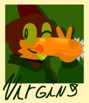 anthro brown_body brown_fur duo fur gesture glory_hole hand_gesture looking_at_viewer male male/male polaroid pose tan_body tan_fur tongue tongue_out v_sign hailey_png lucas_(hailey_png) canid canine mammal hi_res