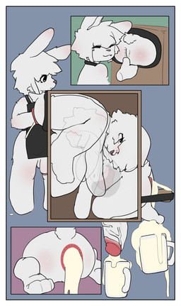 all_the_way_through anal anal_fisting anal_orgasm anal_penetration anal_tugging anthro apron balls bdsm big_balls big_penis blush bodily_fluids bondage bound box butt clothing container cork cum cum_from_ass cum_in_ass cum_inside cum_through deep_throat ejaculation excessive_cum excessive_genital_fluids fisting flaccid fur genital_fluids genitals group hair hair_over_eyes hands-free huge_balls huge_penis in_box in_container male male/male narrowed_eyes nude oral oral_penetration orgasm penetration penis prostate_milking rabbit_ears scut_tail short_tail simple_background smile tail tail_motion throbbing throbbing_penis through_wall trio vein white_body white_fur x-ray_view snafgh lagomorph leporid mammal rabbit animated hi_res