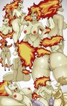 5:8 absurd_res ahegao anthro anus big_breasts big_butt bodily_fluids breasts butt cherryfox73 cum cumshot digital_media_(artwork) disembodied_penis ejaculation erection female fire flaming_tail fur generation_1_pokemon generation_2_pokemon genital_fluids genitals group hand_on_hip hi_res horn looking_at_viewer looking_back looking_pleasured male male/female ninetales nintendo nude open_mouth penis pokemon pokemon_(species) pussy rapidash simple_background size_difference sweat tail tongue tongue_out tyrogue white_background