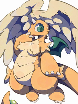 anthro blush blush_lines breasts claws fangs feathered_wings feathers featureless_crotch female fur horn membrane_(anatomy) membranous_wings multi_wing naturally_censored naturally_censored_breasts nipple_tuft open_mouth orange_body orange_fur simple_background solo tail tan_body tan_feathers teal_eyes teeth tuft unusual_wing_placement wings nyaswitchnya mythology nintendo pokemon dragon furred_dragon furred_scalie generation_9_pokemon mega_dragonite mega_evolution mythological_creature mythological_scalie pokemon_(species) scalie 2025 3:4 absurd_res hi_res