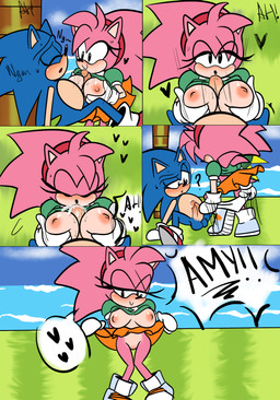 blue_body blue_fur blush bodily_fluids breast_play breasts cum cum_in_mouth cum_inside duo erection eyes_closed fellatio female fur genital_fluids genitals glans male male/female nipples oral penile penis penis_on_breast pink_body pink_fur sex vulva demichan classic_sonic_(universe) sega sonic_the_hedgehog_(series) amy_rose classic_amy_rose classic_sonic sonic_the_hedgehog eulipotyphlan hedgehog humanoid mammal absurd_res comic hi_res