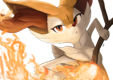 3_fingers :o ambiguous_anthro ambiguous_gender anthro arm_tuft biped cheek_tuft chest_tuft dutch_angle elemental_manipulation eyelashes facial_tuft fingers fire fire_manipulation flat_chested front_view fur holding_object holding_stick inner_ear_fluff looking_at_viewer multicolored_body multicolored_fur nude_ambiguous nude_anthro open_mouth orange_body orange_eyes orange_fur orange_inner_ear_fluff orange_nose shoulder_tuft simple_background sitting snout solo stick tuft white_background white_body white_fur yellow_body yellow_fur ikei nintendo pokemon braixen canid generation_6_pokemon mammal pokemon_(species) 2021 bust_portrait colored digital_media_(artwork) digital_painting_(artwork) hi_res painting_(artwork) portrait shaded signature