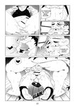 2021 anal anthro anthro_on_anthro asian_mythology balls bodily_fluids chuukichi_(morenatsu) clothing comic cum cum_from_ass cum_in_ass cum_inside dialogue dragon duo east_asian_mythology eastern_dragon english_text erection explicitly_stated_consent genital_fluids genitals harzu hi_res leaking_cum male male/male mammal monochrome morenatsu mouse murid murine mythological_creature mythological_scalie mythology penis rodent scalie sex shirt speech_bubble tail tatsuki_(morenatsu) text tongue tongue_out topwear