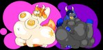 anthro balls belly big_balls big_belly big_breasts big_butt big_penis breasts butt duo female genitals huge_balls huge_belly huge_breasts huge_butt huge_penis hyper hyper_balls hyper_belly hyper_breasts hyper_butt hyper_genitalia hyper_penis looking_at_viewer looking_pleasured male male/female nude obese overweight penis pussy smile smiling_at_viewer dahliathefox nishylia_(elysios) nishylys_(elysios) bovid caprine deity goat mammal alpha_channel