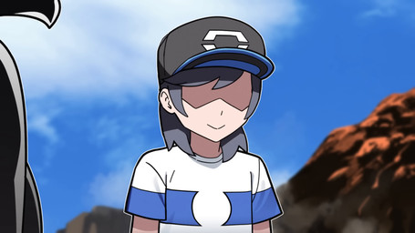 anthro baseball_cap big_breasts black_body black_scales blue_clothing blue_hat blue_headwear blush bodily_fluids breasts clothing emanata featureless_breasts featureless_crotch female grey_body grey_clothing grey_hair grey_hat grey_headwear grey_scales grin hair half-closed_eyes hand_on_chest hat headgear headwear heart_eyes heart_symbol human_on_anthro interspecies long_fingers long_tail lying male male/female markings music narrowed_eyes nude obscured_eyes on_side pink_body pink_eyes pink_markings pink_scales pupils scales sharp_teeth smile smirk sound_effects spiral spiral_eyes sweat tail tail_grab tan_body tan_skin teeth thick_thighs white_pupils wide_hips hakkim nintendo pokemon elio_(pokemon) generation_7_pokemon human mammal pokemon_(species) salazzle 16:9 2026 2d_animation animated hi_res long_playtime sound video widescreen