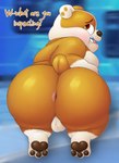 anthro anus backsack balls big_butt blush bubble_butt butt confusion genitals kneeling leaning_on_self looking_back male moobs nervous overweight overweight_anthro overweight_male pawpads paws perineum presenting presenting_hindquarters question short_stack short_tail solo tail thick_thighs wide_hips young sinood1e paw_patrol rubble_(paw_patrol) bulldog canid canine canis domestic_dog english_bulldog mammal mastiff molosser absurd_res hi_res