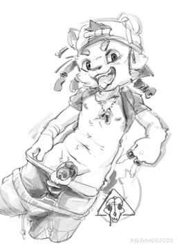 accessory anthro balls baseball_cap biped bottomwear bottomwear_down chastity_cage chastity_device cheek_tuft clothed clothing crotch_tuft cute_fangs dreadlocks eyebrows facial_tuft fangs fuzzy_balls genitals gesture hair hair_accessory hand_gesture hat headgear headwear jewelry logo looking_at_viewer male male_anthro midriff midriff_tuft navel necklace nipples open_mouth partially_clothed partially_clothed_anthro partially_clothed_male presenting presenting_chastity_cage raised_clothing raised_shirt raised_topwear ring_(jewelry) shirt shorts shorts_down simple_background snapback_hat solid_chastity_cage solo teasing teeth text tongue tongue_out topwear tuft underwear underwear_down v_sign wearing_chastity_cage wearing_chastity_device white_background wraps wrist_wraps young young_anthro young_male john002021 felid leopard mammal pantherine 2025 artist_logo artist_name hi_res monochrome sketch
