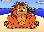 anthro anus balls beach beverage black_nose cloud container cup feet flaccid foreskin fur genitals green_eyes holding_container holding_cup holding_object male nipples nude nude_anthro nude_male one_eye_closed orange_body orange_fur orange_pawpads pawpads penis seaside sitting sky smile solo spread_legs spreading toes toony unretracted_foreskin water kaokao hasbro littlest_pet_shop littlest_pet_shop_(2012) russell_ferguson eulipotyphlan hedgehog mammal 2021