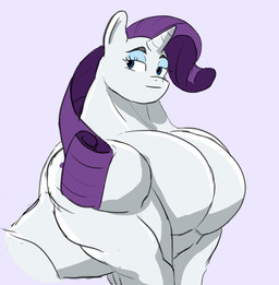 big_muscles big_pecs black_eyebrows blue_eyelids blue_eyes closed_smile eyebrows eyelashes female female_feral feral fur half-closed_eyes horn huge_pecs light long_mane looking_back mane mouth_closed muscular muscular_female muscular_feral narrowed_eyes pecs purple_background purple_mane simple_background smile solo white_body white_fur pandatarius friendship_is_magic hasbro my_little_pony mythology rarity_(mlp) equid equine mammal mythological_creature mythological_equine unicorn 2021 cel_shading colored digital_drawing_(artwork) digital_media_(artwork) english_description half-length_portrait hi_res lighting portrait shaded