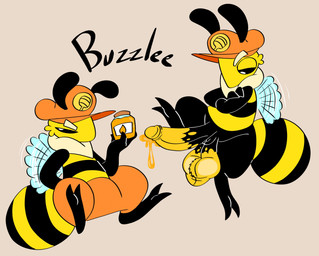 anthro balls bodily_fluids container cum flavored_cum flying food genital_fluids genitals honey_(food) honey_cum jar male penis solo unusual_bodily_fluids unusual_cum unusual_genital_fluids lewdy_toon buzzlee_(lewdy_toon) arthropod bee hymenopteran insect absurd_res hi_res