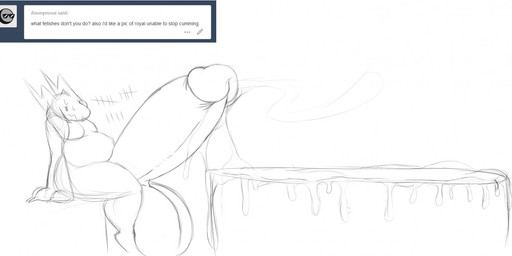 anthro ask_blog balls big_balls big_penis bodily_fluids cum cum_pool erection excessive_cum excessive_genital_fluids fur genital_fluids genitals huge_balls huge_penis humanoid_genitalia humanoid_penis hyper hyper_balls hyper_genitalia hyper_penis male nude penis solo sweat thick_thighs vein veiny_penis wide_hips conditional_dnp fallen_(artist) mythology anon regal_(character) dragon furred_dragon furred_scalie mythological_creature mythological_scalie scalie