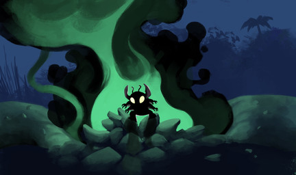 4_arms ambiguous_gender claws glowing green_smoke multi_arm multi_limb night outside palm_tree plant silhouette smoke solo standing tree yellow_eyes purrspif disney lilo_and_stitch stitch_(lilo_and_stitch) alien experiment_(lilo_and_stitch) 2015 digital_media_(artwork) hi_res