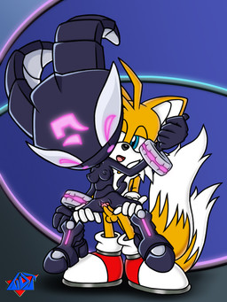 anthro balls blue_eyes boots breasts clothing duo erection female footwear fox_tail from_behind_position genitals male male/female multi_tail nocturnus orange_body penis reverse_stand_and_carry_position sex shoes standing standing_sex straddling tail toony vulva wdj sega sonic_chronicles:_the_dark_brotherhood sonic_the_hedgehog_(series) miles_prower shade_the_echidna canid canine echidna fox mammal monotreme 3:4