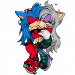 anthro asymmetrical_breast_frottage blue_hair breast_squish breasts breasts_frottage duo eyes_closed female female/female grey_hair hair kiss_on_lips kissing simple_background squish white_background banjokazoo123 sega sonic_the_hedgehog_(series) fan_character purity_the_hedgehog venus_the_hedgehog eulipotyphlan hedgehog mammal 1:1 2015 digital_drawing_(artwork) digital_media_(artwork) hi_res