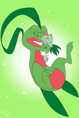 anthro biped bite bodily_fluids clenched_teeth countershade_torso countershading drooling duo eyebrows eyes_closed female green_body green_hair hair hair_over_eye holding_another larger_anthro larger_female male neck_bite red_body red_countershading saliva short_hair simple_background size_difference smaller_humanoid smaller_male teeth fuf nintendo pokemon generation_3_pokemon grovyle humanoid kirlia pokemon_(species) 2019 2:3 digital_media_(artwork) hi_res