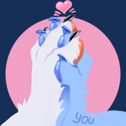 3_toes 4_toes ambiguous_gender anthro barefoot between_toes blue_body blue_claws blue_fur blue_pawpads claws digitigrade duo faceless_ambiguous faceless_character feet feet_together foot_fetish foot_focus foot_play fur heart_symbol paw_to_paw pawpads paws romantic romantic_couple simple_background text toe_claws toes transparent_background white_body white_fur geniebuy fyr_(fenrir784) ych_(character) avali avian bird 1:1 2026 alpha_channel colored digital_drawing_(artwork) digital_media_(artwork) english_text lineless