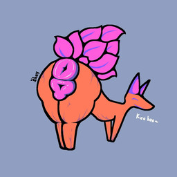 animal_genitalia animal_vulva anus butt canine_genitalia canine_vulva female feral genitals orange_body plant presenting presenting_hindquarters puffy_anus quadruped raised_tail rear_view simple_background smile smiling_at_viewer solo tail vulva wooden_body shay_the_bunny deltarune undertale_(series) canid canine darkner elemental_creature flora_fauna fox mammal netskie 1:1