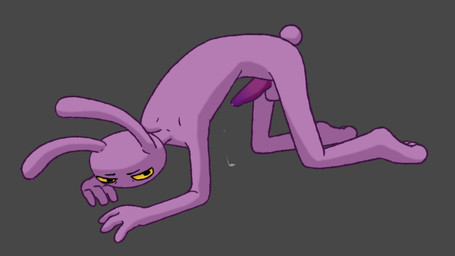 all_fours anthro arched_back aroused balls bedroom_eyes bodily_fluids breath butt darkened_genitalia darkened_penis dripping erection genital_fluids genitals half-closed_eyes kneeling looking_at_viewer male male/male narrowed_eyes nude panting pelvic_thrust penis precum precum_drip presenting presenting_hindquarters purple_body purple_penis seductive simple_background skinny solo tail tapering_penis thrusting yellow_eyes glitch_productions the_amazing_digital_circus jax_(tadc) lagomorph leporid mammal rabbit 16:9 2d_animation animated loop widescreen