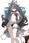 :3 :< accessory ahoge armband beach bikini bikini_bottom bikini_top black_hair blue_eyes blush breasts cloak clothing emotionless eyebrows eyelashes female gesture group hair hair_accessory hair_over_eye hairband hand_gesture inner_ear_fluff jewelry legband long_hair looking_at_viewer male markings messy_hair navel necklace no_pupils one_eye_obstructed open_mouth pointing pointing_at_another pose pupils running_away shocked skinny slit_pupils small_breasts standing stubby_arms stubby_legs swimwear thigh_gap thighband trio tuft two-piece_swimsuit white_body ebora ponos_corp. the_battle_cats two_soyjaks_pointing basic_cat kasli kasli_the_scourge animal_humanoid felid felid_humanoid feline feline_humanoid humanoid mammal mammal_humanoid 2024 absurd_res detailed digital_drawing_(artwork) digital_media_(artwork) hi_res