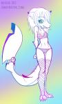 anthro bell bra breasts camel_toe clothed clothing female fishnet_clothing hair long_hair nipples non-mammal_breasts non-mammal_nipples panties solo underwear wicked-gypsy ryn_iiskra fish marine shark 2013 3:5 digital_media_(artwork)