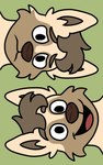 anthro contrast duality emotional expressive floppy_ears happy male mood_swing named_user paws sad tail timemaster toony darkalcaline canid canine canis domestic_dog mammal absurd_res black_and_white hi_res monochrome