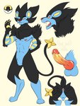 anthro anthrofied anus balls butt erection fur genitals humanoid_genitalia humanoid_penis hybrid_genitalia hybrid_penis kneeling knot knotted_humanoid_penis knotted_penis male muscular nipples nude penis pokemorph solo standing asthma.daddy_(artist) nintendo pokemon felid generation_4_pokemon lion luxray mammal pantherine pokemon_(species) 3:4 absurd_res digital_media_(artwork) hi_res model_sheet