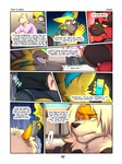 3:4 absurd_res anthro anthrofied arcanine blue_eyes bryan_(zourik) canid canine cellphone clothed clothing comic dialogue digital_media_(artwork) dylan_(zourik) electronics english_text exclamation_point fur generation_1_pokemon generation_7_pokemon group hair hi_res incineroar legendary_pokemon leo_(zourik) male mammal muscular muscular_anthro muscular_male nintendo persian_(pokemon) phone pokemon pokemon_(species) red_body red_fur smartphone text topwear yellow_body yellow_fur zack_(zourik) zeraora zourik