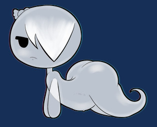 accessory bent_over big_butt bubble_butt butt featureless_chest female hair hair_accessory hair_over_eye half-closed_eyes huge_butt looking_at_viewer narrowed_eyes navel not_furry nude one_eye_obstructed shortstack simple_background solo thick_thighs translucent translucent_body transparent_background white_body white_hair wide_hips bluelimelight cartoon_network the_amazing_world_of_gumball carrie_krueger ghost humanoid mammal spirit alpha_channel hi_res