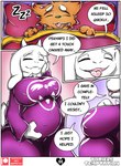 anthro belly big_belly big_breasts bodily_fluids boss_monster_(undertale) bovid breasts canid canine caprine clothed clothing comic cum cum_inflation cum_inside curvy_figure dialogue digital_media_(artwork) duo english_text excessive_cum excessive_genital_fluids female fur genital_fluids inflation male male/female mammal mature_anthro mature_female neo_geppetto nipples open_mouth overweight overweight_anthro overweight_female simple_background smile text thick_thighs toriel undertale undertale_(series) white_body white_fur wide_hips