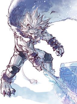 armor axe battle_axe black_sclera cape clothed clothing fur greaves hair jewelry male mane mane_hair melee_weapon muscular necklace simple_background snow solo topless weapon white_background white_body white_fur tro_pikaru bandai_namco digimon digimon_(species) felid iceleomon iceleomon_x lion mammal panjyamon panjyamon_x pantherine x-digimon hi_res