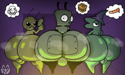 backsack balls big_balls big_butt bodily_fluids butt clothing costume femboy femboy/femboy genitals group huge_balls huge_butt huge_hips huge_thighs hyper hyper_balls hyper_butt hyper_genitalia imminent_sex machine male male/male musk sweat thick_thighs trio wide_hips wowthisisgreat adult_swim alien_hominid cartoon_network invader_zim nickelodeon smiling_friends the_behemoth_(company) alien_hominid_(character) gir_(invader_zim) glep_(smiling_friends) alien alien_humanoid critter_(smiling_friends) humanoid robot robot_humanoid 2025 hi_res