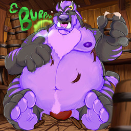anthro armor bar belly burp_cloud burping clothing drinking drunk eyebrow_piercing facial_piercing fantasy fit_to_fat furniture_damage growth growth_sequence hiccuping male obese overweight pawpads paws piercing solo substance_intoxication tavern tearing_clothing torn_clothing transformation transformation_sequence weight_gain weight_gain_sequence cray.awn mythology tero_neit dragon gnoll hyena mammal mythological_creature mythological_scalie scalie 1:1 hi_res