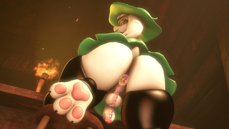 anthro bar_stool butt furniture genitals looking_back male penis solo stool heresy_sfm deltarune undertale_(series) ralsei 16:9 3d_(artwork) digital_media_(artwork) distracting_watermark hi_res watermark widescreen