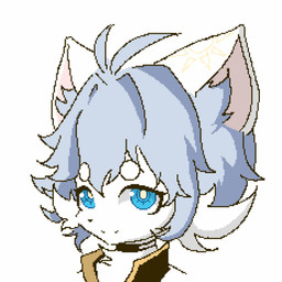 animated_gif anthro blonde_hair blue_eyes blue_hair hair male white_body yellow_eyes cassis honkai:_star_rail mihoyo phainon_(honkai:_star_rail) felid feline felis mammal animated hi_res short_playtime