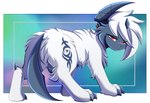 claws female feral fluffy fur horn jewelry necklace red_eyes scar solo white_body white_fur pridark nintendo pokemon styx_(nyxcha) absol generation_3_pokemon pokemon_(species) absurd_res hi_res