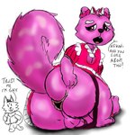 anthro anus balls big_butt big_penis buckteeth butt butt_grab clothed clothing dialogue dress duo fur genitals half-closed_eyes hand_on_butt horn huge_penis lgbt_pride male multicolored_clothing multicolored_dress narrowed_eyes neck_tuft partially_clothed penis pink_body pink_clothing pink_dress pink_ears pink_fur pink_tail presenting presenting_hindquarters purple_clothing purple_eyes purple_nose purple_underwear simple_background speech_bubble spread_anus spread_butt spreading stated_homosexuality stated_sexuality tail teeth text thick_thighs tongue tuft two_tone_clothing two_tone_dress underwear underwear_down white_background white_clothing white_dress nekoni lgbt_pride_month bubble_gum_(nwopi) nekoni_(character) cat_demon domestic_cat felid feline felis mammal rodent sciurid tree_squirrel 1:1 2022 digital_media_(artwork) english_text